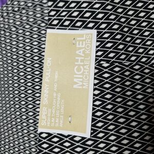 Michael Kors Black and White Geometric Pants